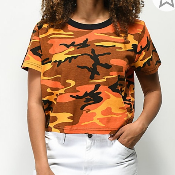 Orange camp crop top - Picture 3 of 3